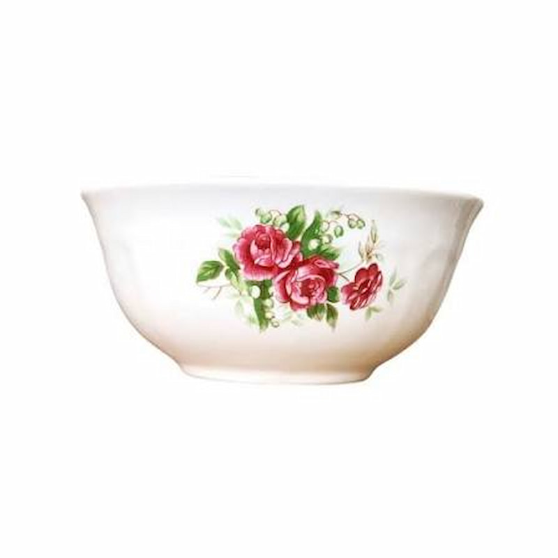 کاسه چینی گل قرمز با جلوه بصری خیره کننده و کیفیت ساخت ممتاز